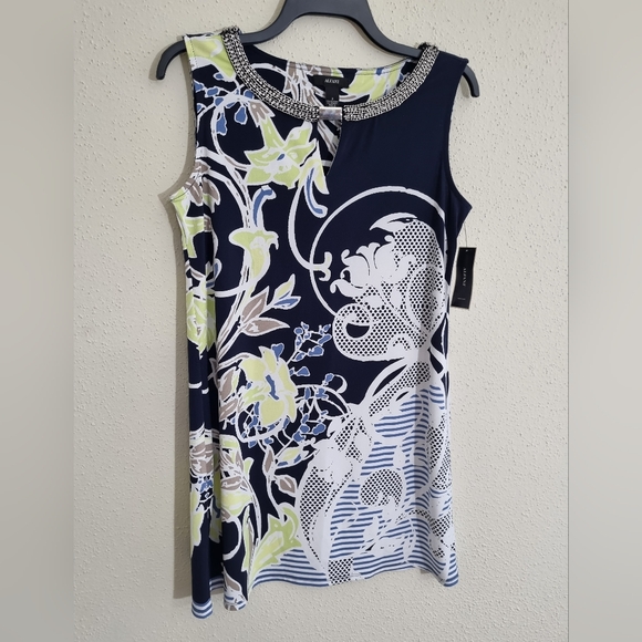 Alfani Dresses & Skirts - Navy and White Floral Dress